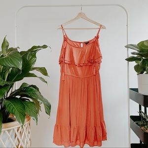 Torrid Coral Ruffle Challis Dress